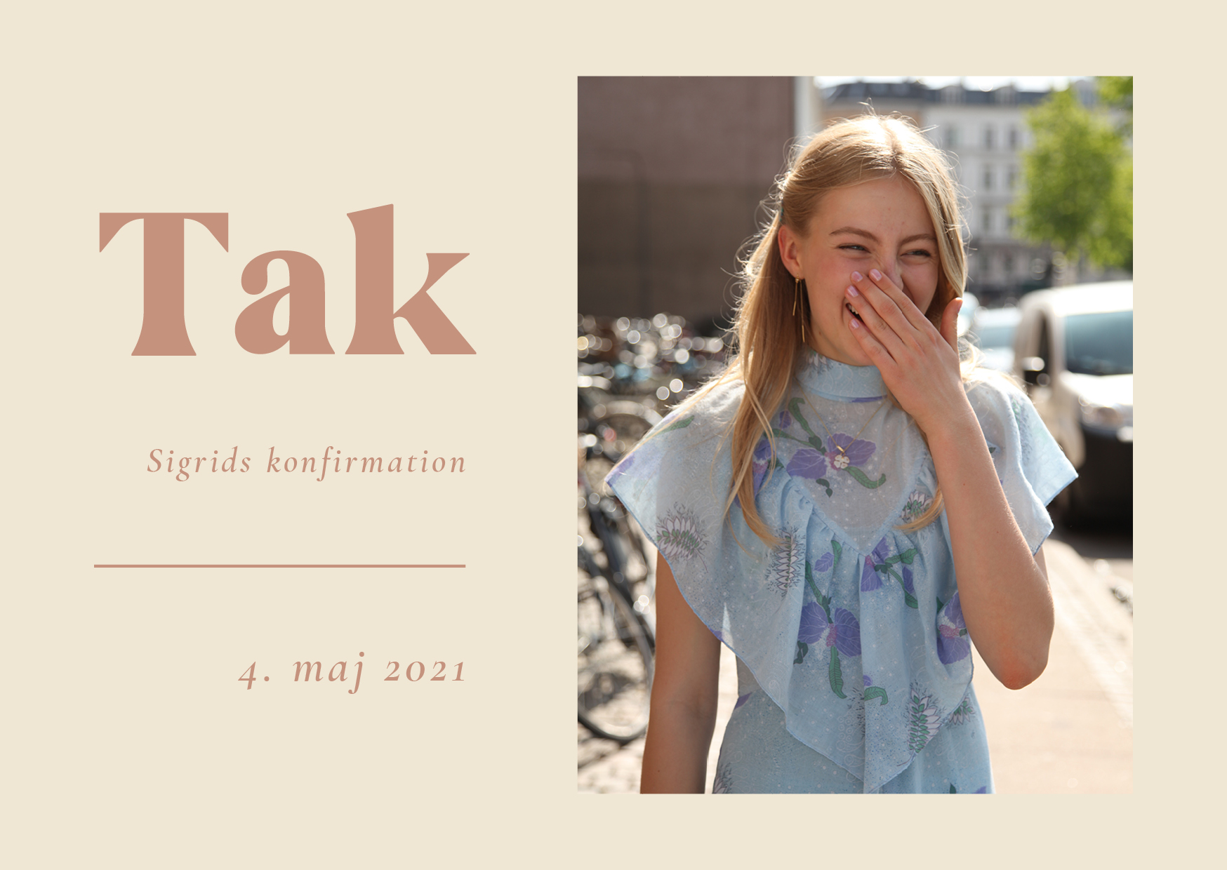 Takkekort - Sigrids konfirmation Takkekort